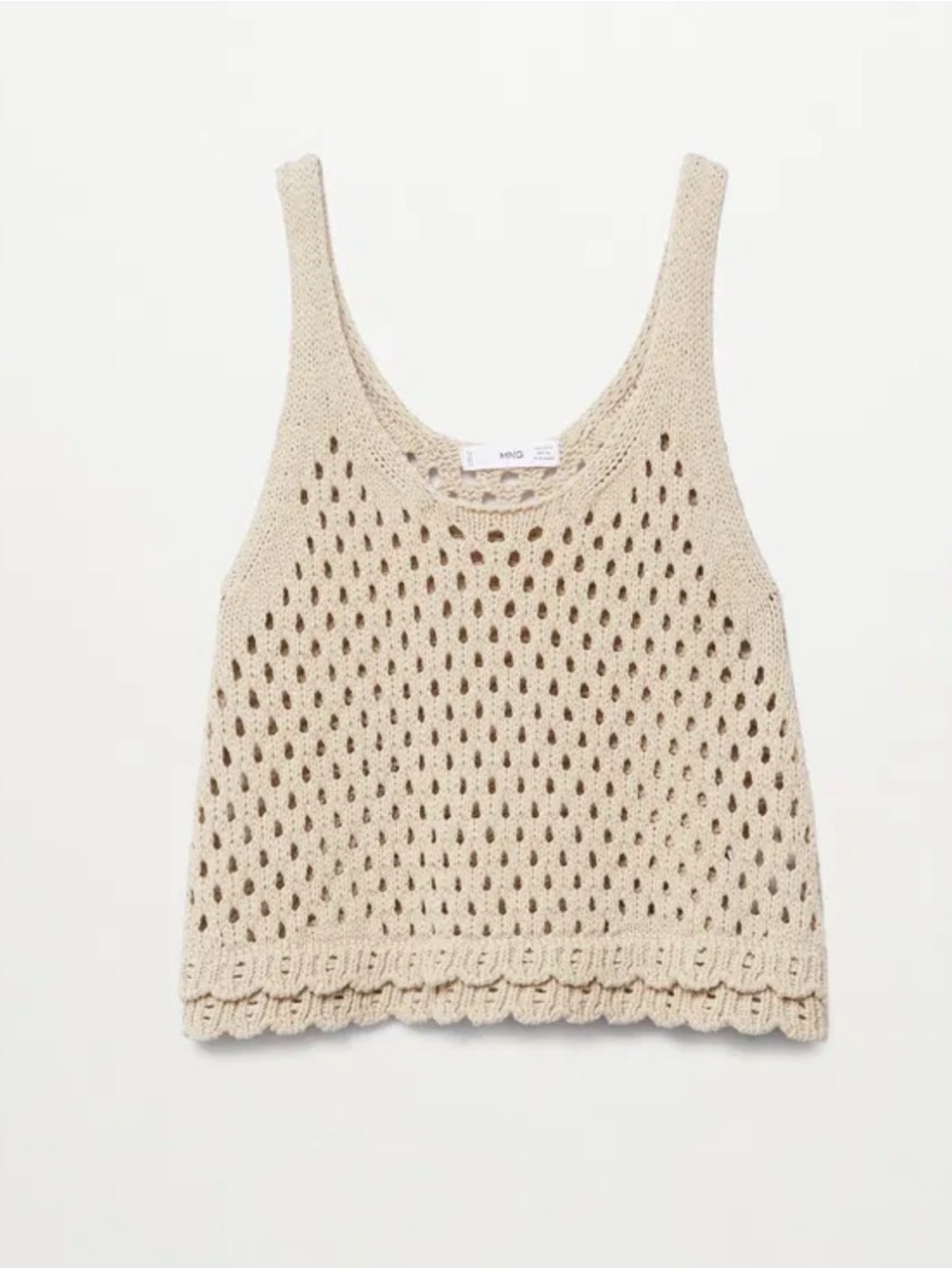 MANGO
Ruffled Crochet Top